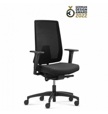 Bürodrehstuhl Drehstuhl, schwarz, mit Armlehnen, bis 150kg