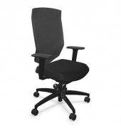 B&uuml;rodrehstuhl Just Evo Mesh, schwarz / schwarz, mit Armlehnen, bis 120kg, ohne Kopfst&uuml;tze
