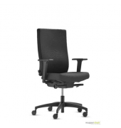 Bürodrehstuhl Drehstuhl, schwarz, mit Armlehnen, bis 120kg