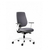 Bürodrehstuhl speed-o comfort, grau/weiß, mit Armlehnen, bis 110kg