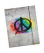 Gummizugmappe Peace 07932/6, A3 bunt Karton, mit 3 Einschlagklappen