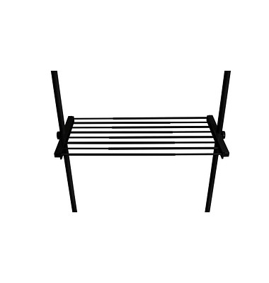 Teleskop-Garderobe Herkules 50638100 schwarz Metall 1 Haken 75,0-120,0 cm