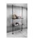 Teleskop-Garderobe Herkules 50638100 schwarz Metall 1 Haken 75,0-120,0 cm