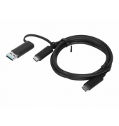 USB-Kabel 4X90U90618, 1m, USB-C / A / B auf USB-A, schwarz