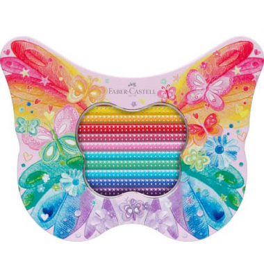 Buntstifte-Set Geschenkset Sparkle, 201971, farbig sortiert, dreikant, ergonomisch, Etui  Metall