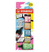 Textmarker STABILO BOSS MINI by Snooze One, 07/06-30, Packung (6 #), farbig sortiert (gelb/orange/gr&uuml;n/blau/pink/schwarz), 2-5mm