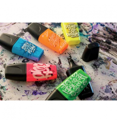 Textmarker STABILO BOSS MINI by Snooze One, 07/46-10, schwarz, 2-5mm Keilspitze