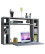 Wandschreibtisch Wandila 915180, 60cm (H), 90x20/67cm (BxT), rechteckig, grau / grau