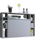 Wandschreibtisch Wandila 915180, 60cm (H), 90x20/67cm (BxT), rechteckig, grau / grau