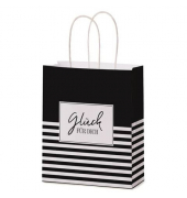 Geschenktasche 991571, allgemein, gedrehte Papierkordel, GLÜCK FÜR DICH, 180mm x 220mm