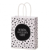 Geschenktasche 991572, allgemein, gedrehte Papierkordel, SCHÖN DASS ES DICH GIBT, 180mm x 220mm