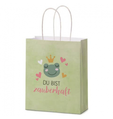 Geschenktasche 991772, allgemein, gedrehte Papierkordel, DU BIST zauberhaft, 180mm x 220mm