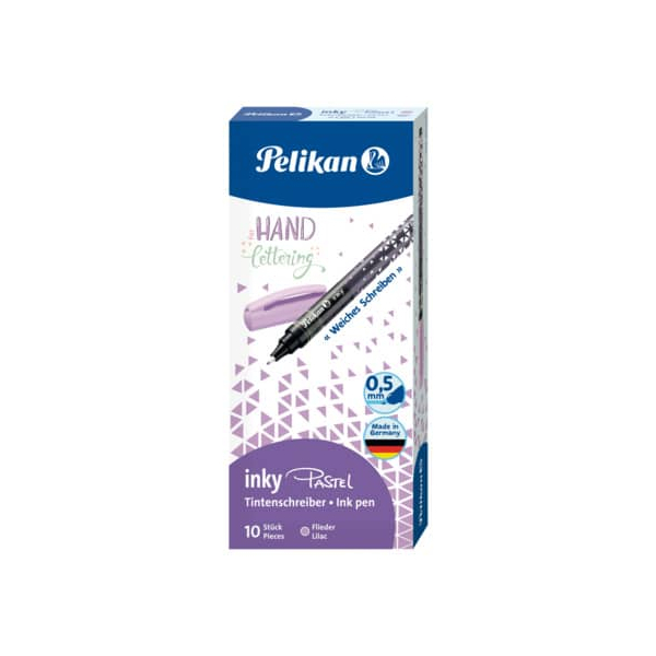 10 Stück Pelikan Tintenschreiber Inky pastellflieder 4012700820020 Pelikan