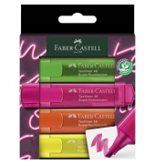 Textmarker TL 46 Neon, 254600, Etui, 4-farbig sortiert, 1-5mm Keilspitze