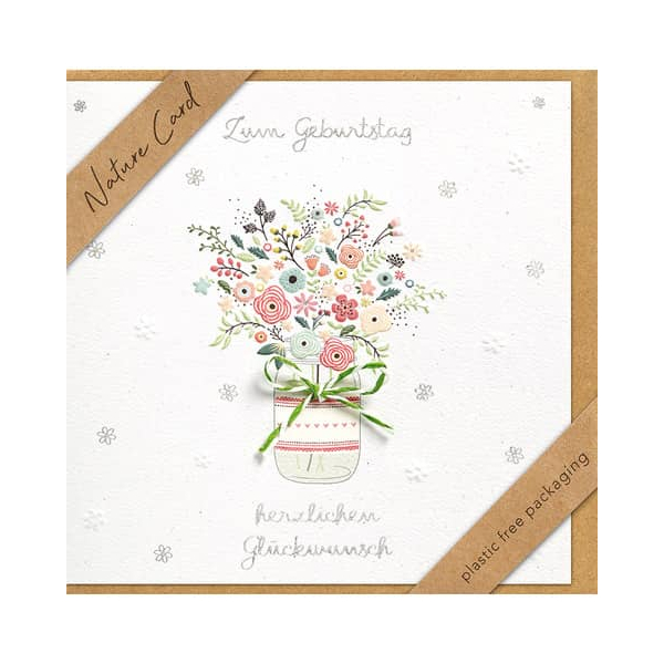 3 x BSB Geburtstagskarte Nature Card - inkl. Umschlag.