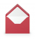Designbriefumschlag Paperado 1103020036, B6, nassklebend, 100g, rot