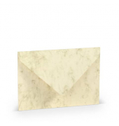 Designbriefumschlag Paperado 1103020006, B6, nassklebend, 100g, chamois marmora
