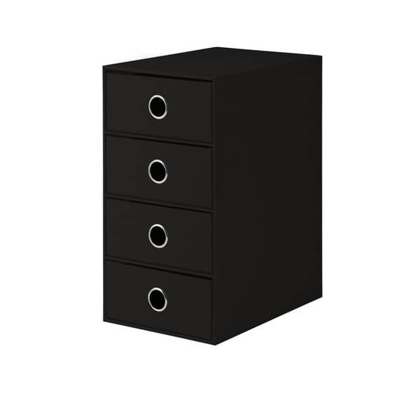 2 x S.O.H.O. Schubladenbox Schwarz 4 Schübe (BxHxT): 17,5x32x25cm