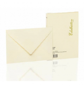 Designbriefumschlag Edelbütten 2031388803, C6, nassklebend, 100g, ivory