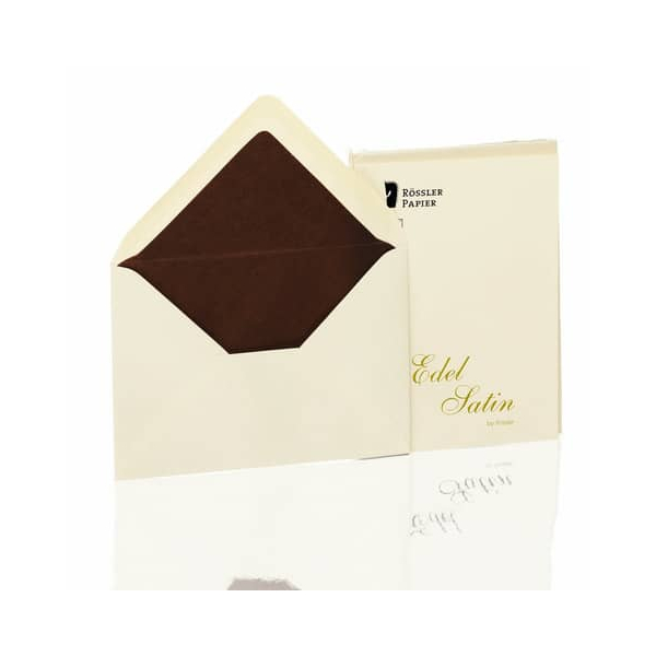10 Stück Rössler Designbriefumschlag Edel Satin 2031838004, C6, nassklebend, 100g, ivory 4014969506547 Rössler 20 Stück