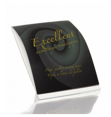 Briefblock 20201711 Excellent, ohne, Lineatur 20 / blanko, A4, 80g, schwarz, 50 Blatt