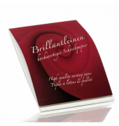 Briefblock 20201833 Brillantleinen, Lineatur 20 / blanko, A4, 80g, rot, 50 Blatt