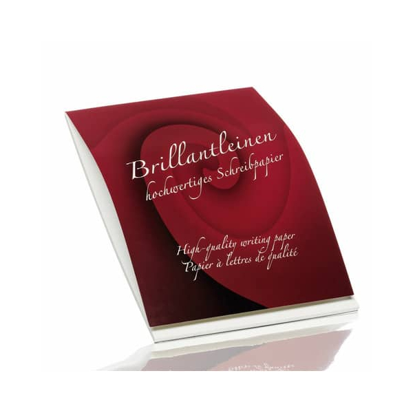 10 Stück Rössler Briefblock 20201833 Brillantleinen, Lineatur 20 / blanko, A4, 80g, rot, 50 Blatt 4014969534847 Rössler