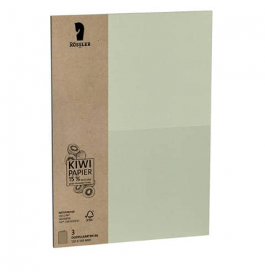 Blanko-Grußkarten 1144072637 240g Naturpapier/säurefrei kiwi Kiwi Papier/15 % Reste der Kiwi-Verarbeitung