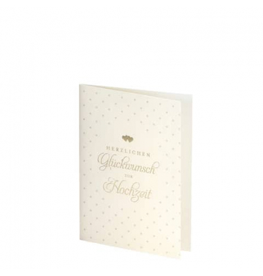 Vermählungskarte 1190197196 DIN B6  Hoch doppelt Text: Herzlichen Glückwunsch zur Hochzeit