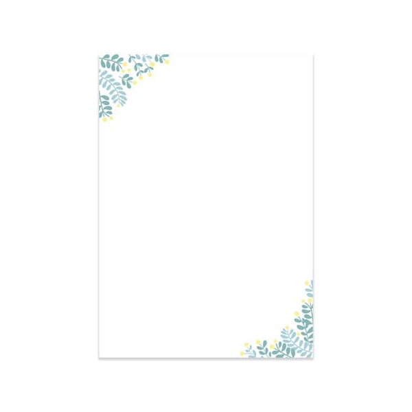 50 Stück Rössler Briefpapier 16431904800, Springflowers, A4, 100g 4014970409417 Rössler