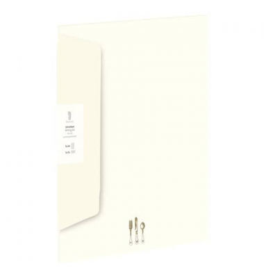 Briefpapier 11341377800, ivory/Umschlag ivory, Besteck, A4, 100g