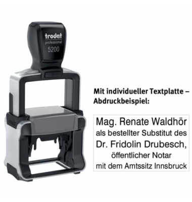 Selbstf&auml;rbestempel mit Platte