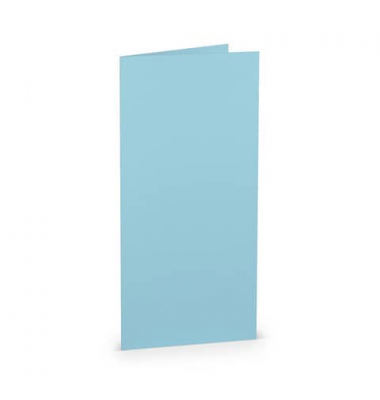 Blanko-Grußkarten 164003124 DIN lang hoch doppelt 100mm x 210mm (BxH) 220g aquablau