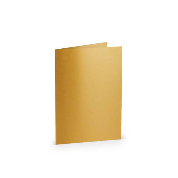 50 Stück Rössler Blanko-Grußkarten 16401975 DIN B6  Hoch doppelt 240g gold 4014969227206 Rössler