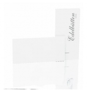 Blanko-Gru&szlig;karten 2051388003 DIN lang 210mm x 10cm (BxH) 220g geh&auml;mmert wei&szlig;