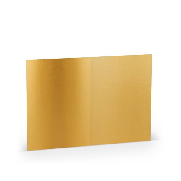 100 Stück Rössler Blanko-Grußkarten 16407275 DIN B6  Hoch doppelt 240g planliegend gold 4014969241691 Rössler