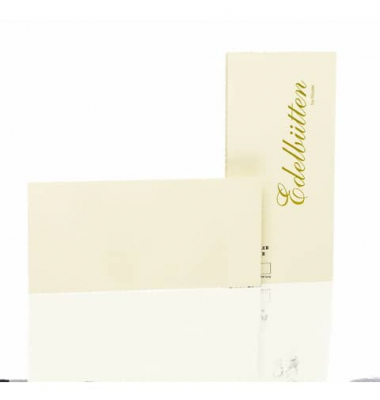 Blanko-Grußkarten 2051388803 DIN lang 210mm x 100mm (BxH) 220g gehämmert ivory