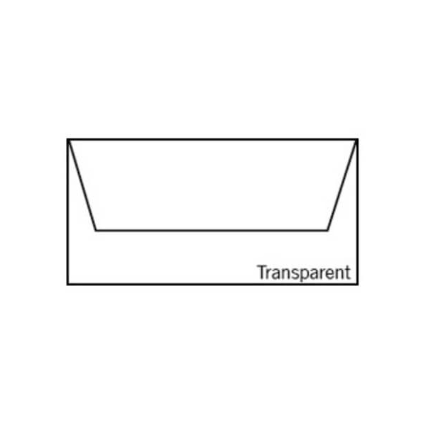 50 Stück Rössler Designbriefumschlag Paperado 164002159, Din Lang, nassklebend, 90g, transparent weiß 4014969280478 Rössler