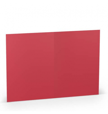 Blanko-Gru&szlig;karten 1103072036 DIN B6  Hoch doppelt 24cm x 169mm (BxH) 220g planliegend rot