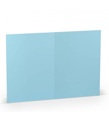 Blanko-Grußkarten 1103072124 DIN B6  Hoch doppelt 240mm x 169mm (BxH) 220g planliegend aquablau