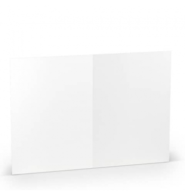 Blanko-Gru&szlig;karten 1103072009 DIN B6  Hoch doppelt 24cm x 169mm (BxH) 220g planliegend wei&szlig;