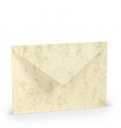 Designbriefumschlag Paperado 1103011006, C5, nassklebend, 100g, chamois marmora