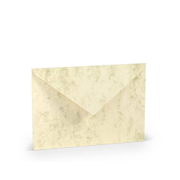 10 Stück Rössler Designbriefumschlag Paperado 1103011006, C5, nassklebend, 100g, chamois marmora 4014969311721 Rössler 5 Stück