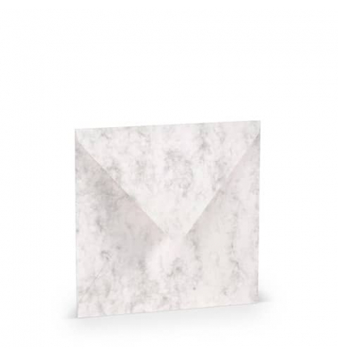 Designbriefumschlag 1103040014, quadratisch, nassklebend, 100g, grau marmora