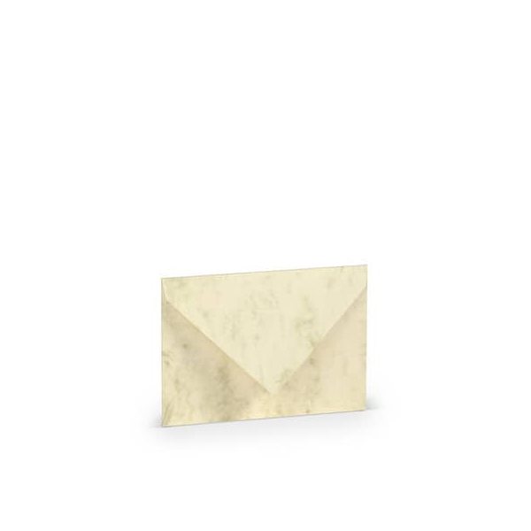 10 Stück Rössler Designbriefumschlag Paperado 1103007006, C7, nassklebend, 100g, chamois marmora 4014969312056 Rössler 5 Stück
