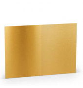 Blanko-Gru&szlig;karten 1103072075 Hoch doppelt 24cm x 169mm (BxH) 250g gold