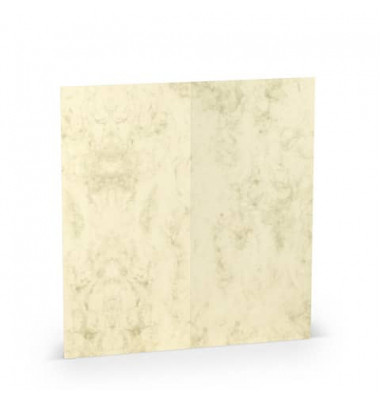 Blanko-Grußkarten 1103069006 DIN lang hoch doppelt 210mm x 100mm (BxH) 220g planliegend chamois marmora