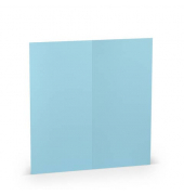 Blanko-Grußkarten 1103069124 DIN lang hoch doppelt 210mm x 100mm (BxH) 220g planliegend aquablau