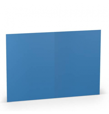 Blanko-Grußkarten 1103072096 DIN B6  Hoch doppelt 240mm x 169mm (BxH) 220g planliegend stahlblau