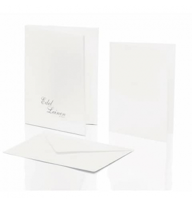 Blanko-Grußkarten 2234705002 A5 Leinen weiß